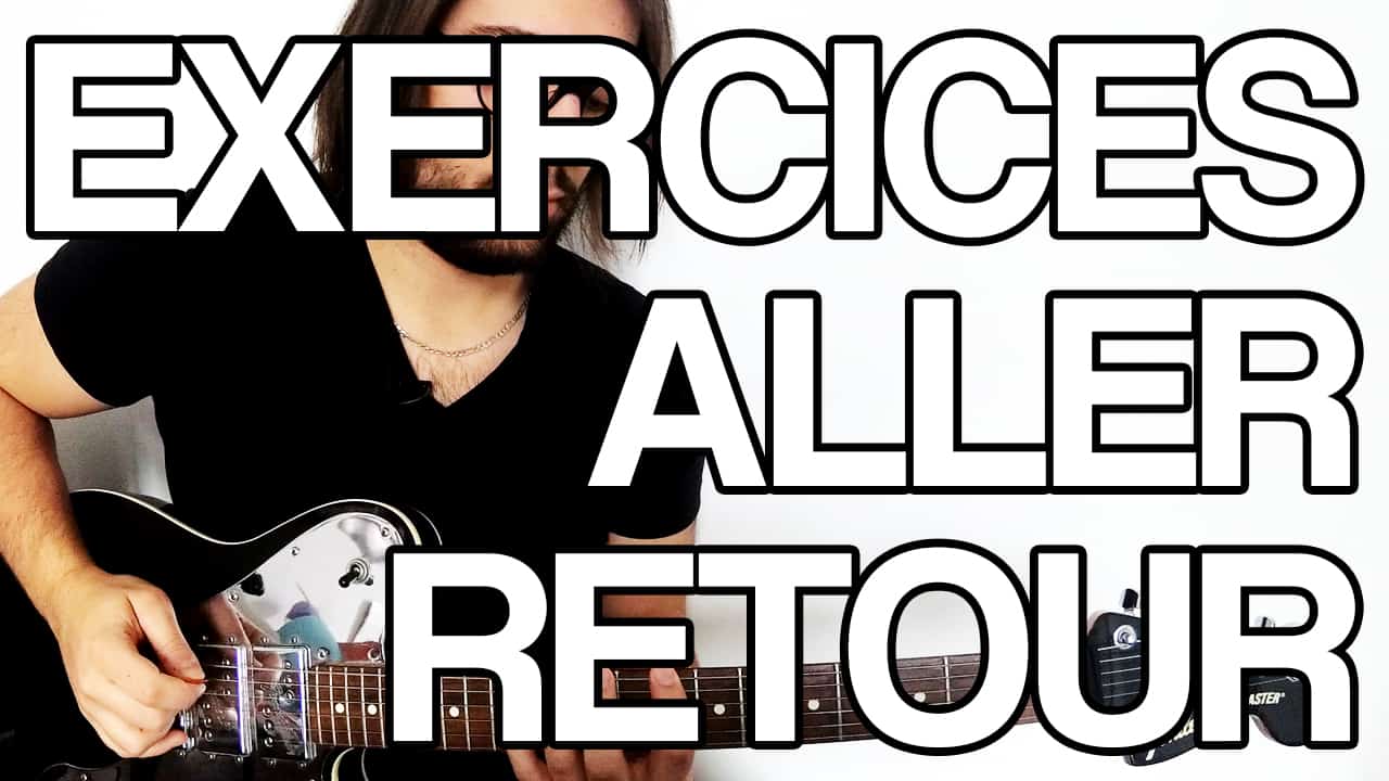 Exercice renforcer travailler aller retour médiator jouer plus vite alternate picking cours video velocité facile apprendre leçon tuto guitare