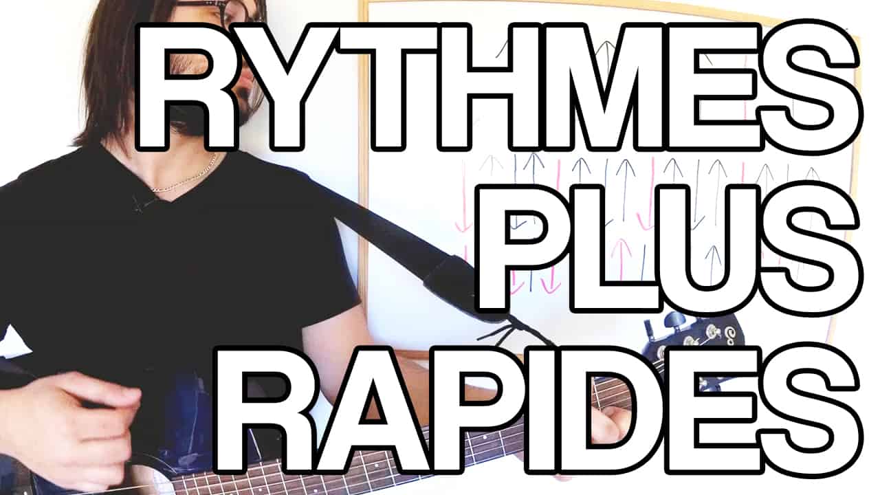 rythmique rapide guitare double croche jouer rythme gratter plus vite apprendre tuto vidéo cours
